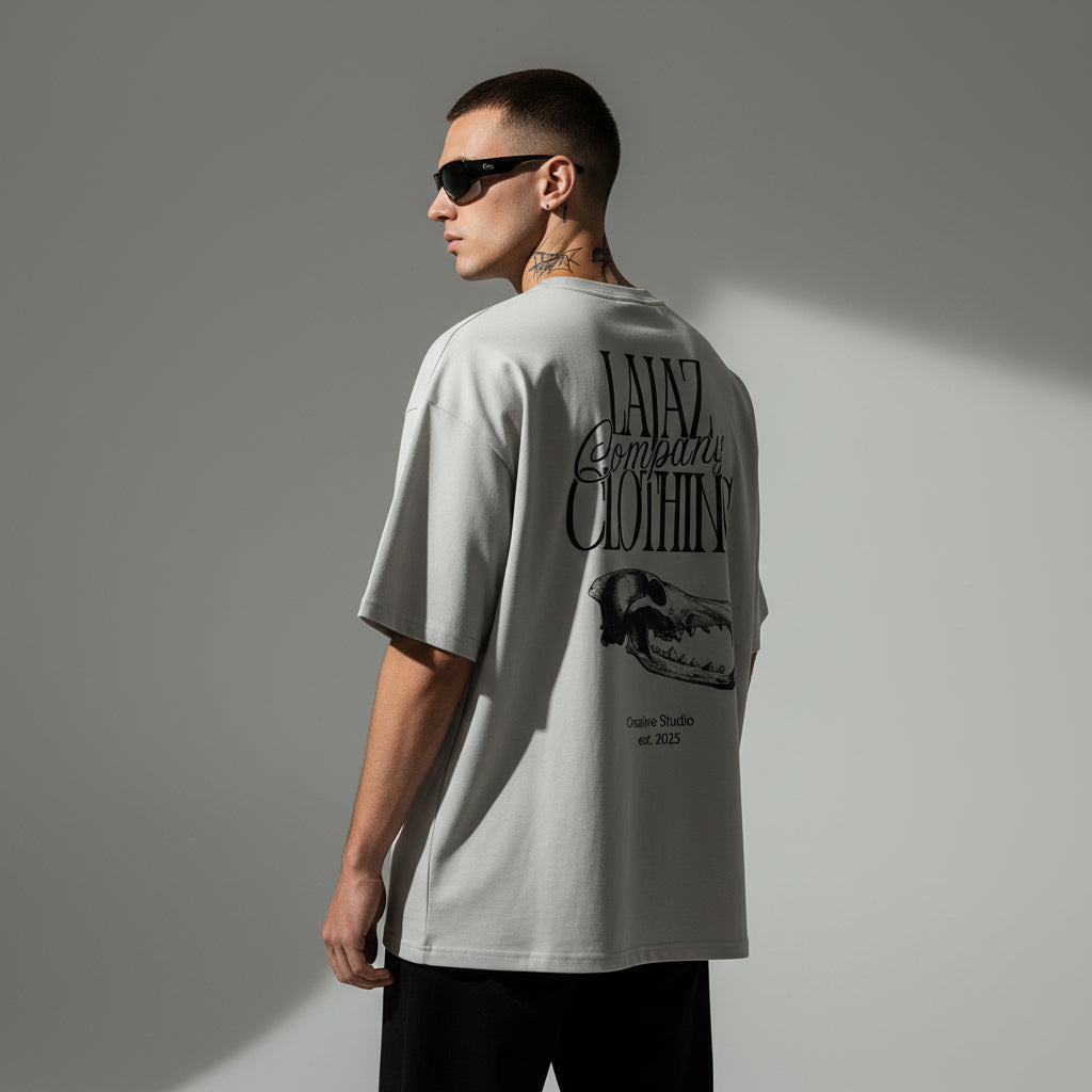 LAJAZ Monochrome Skull Tee