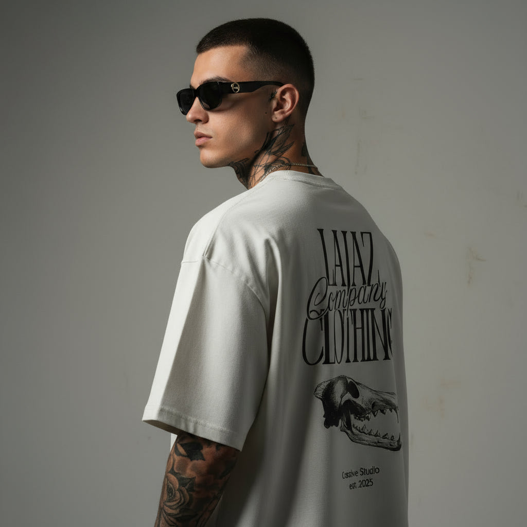 LAJAZ Monochrome Skull Tee
