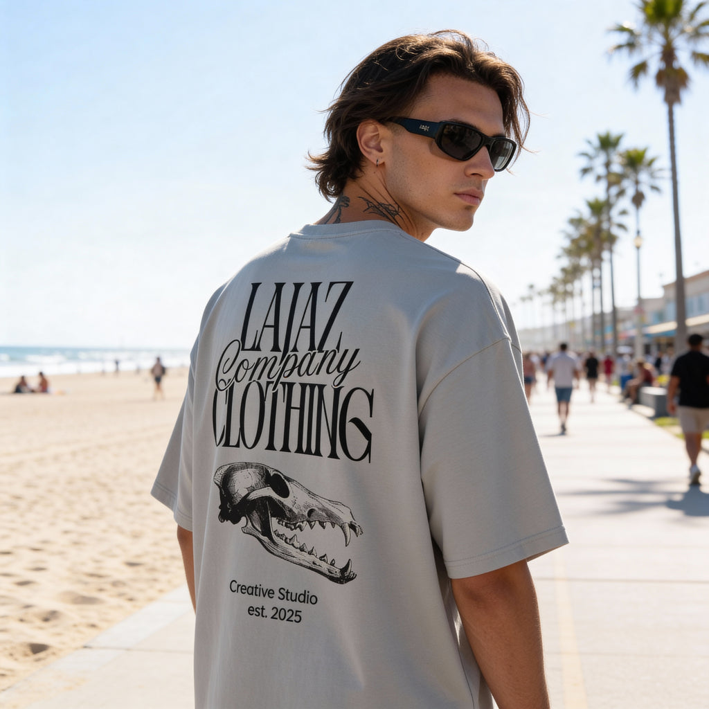 LAJAZ Monochrome Skull Tee