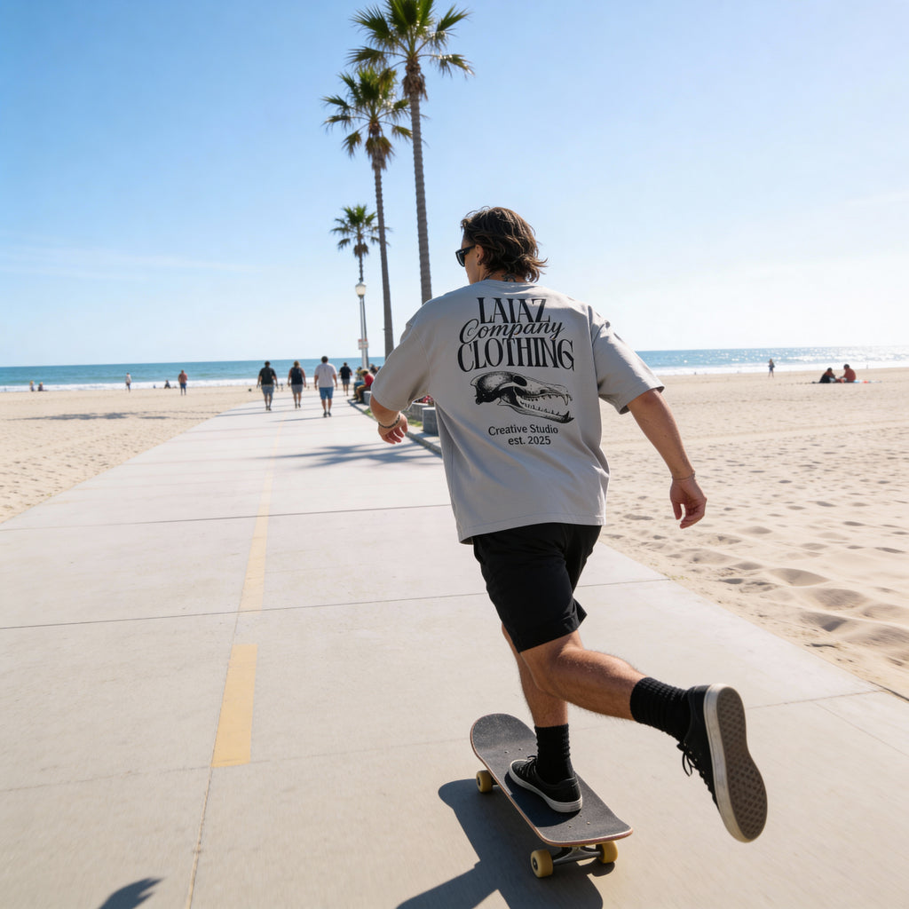 LAJAZ Monochrome Skull Tee