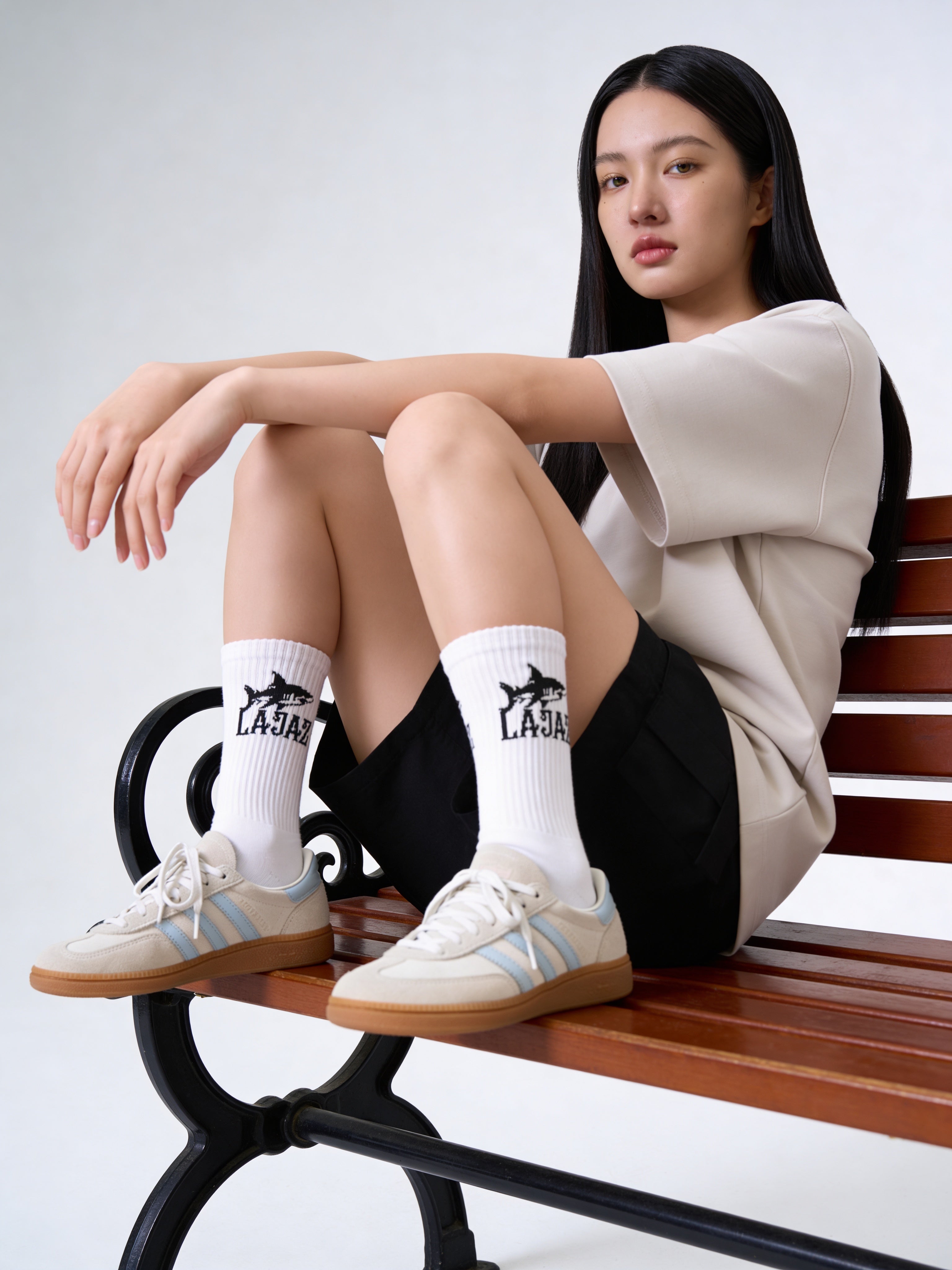 LAJAZ Logo Crew Socks (2 Pairs)